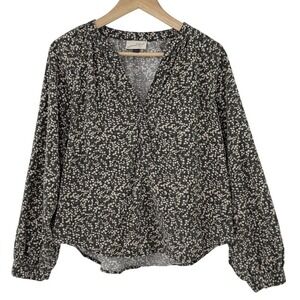 Universal Thread Micro‎ Floral Corduroy Puff Slv Floral 100% Cotton Sz M Cottage